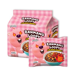 Jjajang Loopy Noodles - SPICY - PALDO (110g x 4)