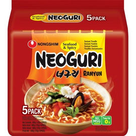 NONGSHIM greitai paruošiamų makaronų Neoguri Hot 120 GR X 5 PAKUOTĖS