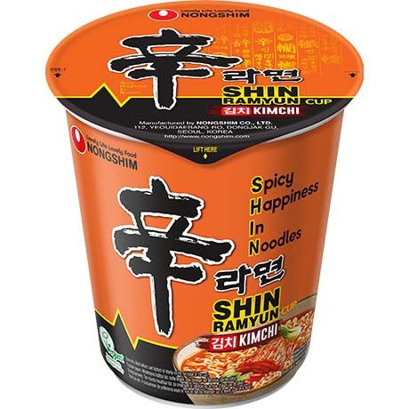 Instant Noodles Shin Kimchi Cup 75 G NONGSHIM