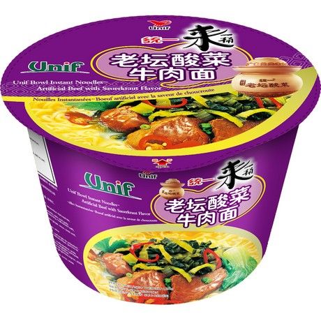Instant Noodles Beef Sauerkraut Bowl 125 G TONGYI
