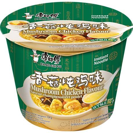 Instant Noodles Mushroom & Chicken Bowl 104 G KANG SHI FU