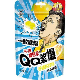 QQ Gummy Center-Filled Lemon Soda 72 G WANT WANT