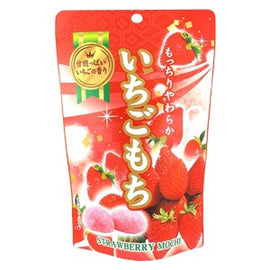 SEIKI - STRAWBERRY MOCHI STAND PACK - Japanese chewy Rice Cakes with Strawberry Flavour 130 GR