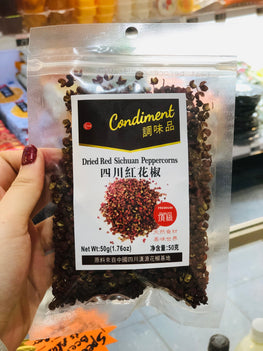 CONDIMENT Džiovinti raudonieji Sičuano pipirai 50GR