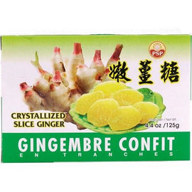 PSP cukruotų imbiero griežinėliai 125 GR