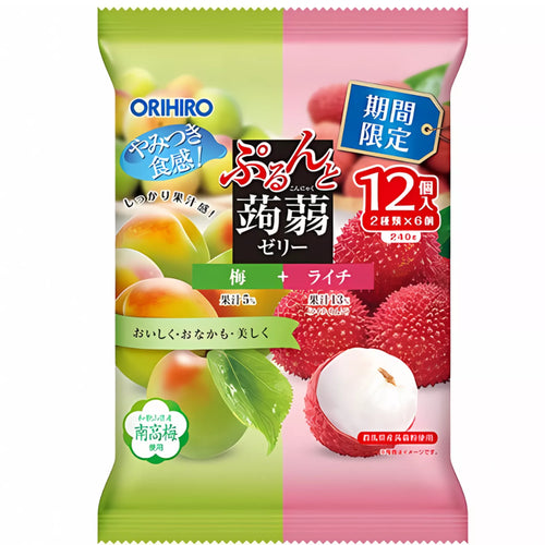 ORIHIRO Plum & Lychee Prune Konjac Jelly 240g