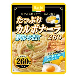 HACHI - INSTANT SPAGHETTI SAUCE CARBONARA + SETOUCHI LEMON - Japanese instant spaghetti sauce with carbonara flavour 260 GR