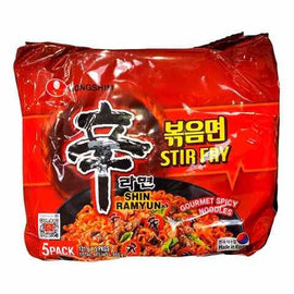 Greitai paruošiami makaronai „Shin Ramyun Stir-Fry“, 5 PAKETĖS x 131 GR NONGSHIM