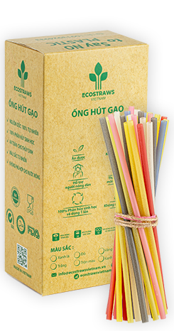 ECO FOOD - MEDIUM SIZE RICE STRAWS – Φ6 x 10 Straws