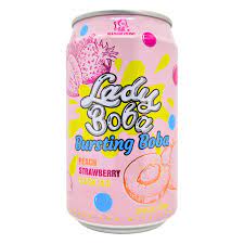 LADY BOBA Peach&amp;Strawberry B.Tea 320ml TW