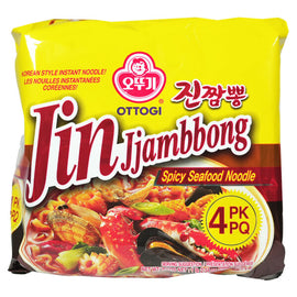 OTTOGI Jin Instant Noodles Spicy Seafood Jjambong Flavor 130GX5