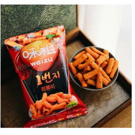 JIURI Stir Fried Rice Cake Strips (Red) 100g CN