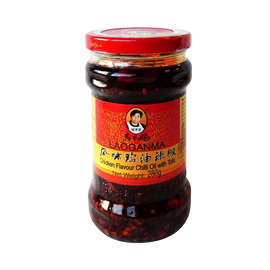 Lao Gan Ma vištienos skonio čili aliejus su tofu 280 gr