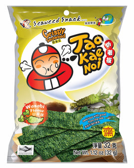 Taokaenoi traškių jūros dumblių Wasabi skonio 59G